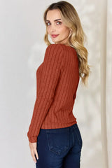 Basic Bae Full Size Ribbed Long Sleeve T-Shirt - ShopBasicbae - Flyclothing LLC