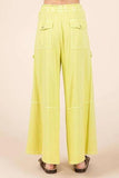 Mittoshop French Terry Cargo Wide Leg Pants - Trendsi