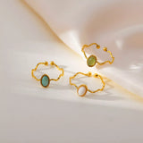 18K Gold-Plated Wave Open Ring - Trendsi - Flyclothing LLC