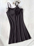 Round Neck Spaghetti Strap Cami Dress with Bra - Trendsi - Flyclothing LLC