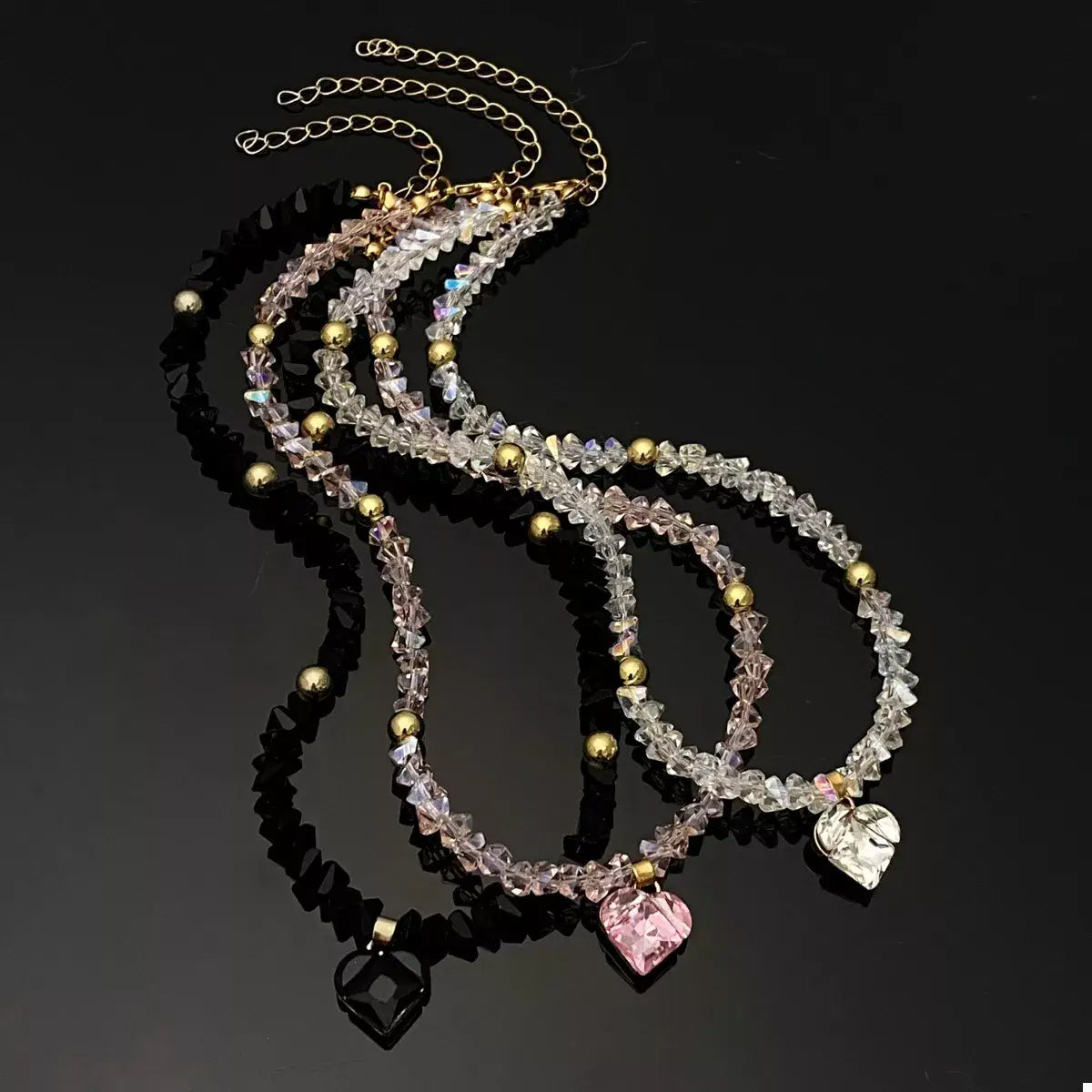 Pearl & Heart Pendant Necklace - Trendsi - Flyclothing LLC
