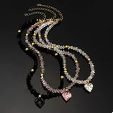 Pearl & Heart Pendant Necklace - Trendsi - Flyclothing LLC