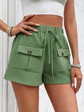 Tied Elastic Waist Shorts with Pockets Trendsi
