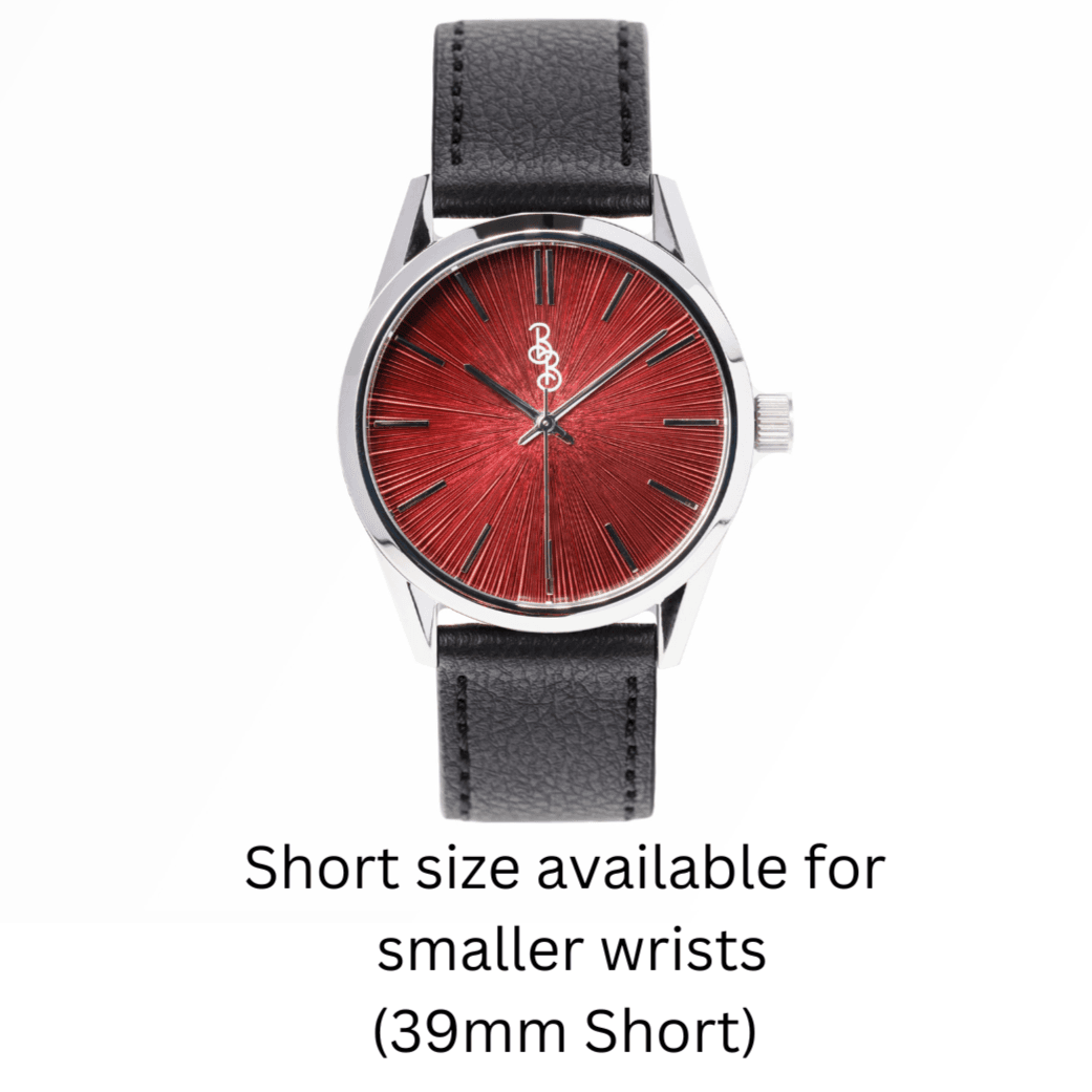 Burgundy Sunburst Watch - The Beyond Boring Watch Company - Flyclothing LLC