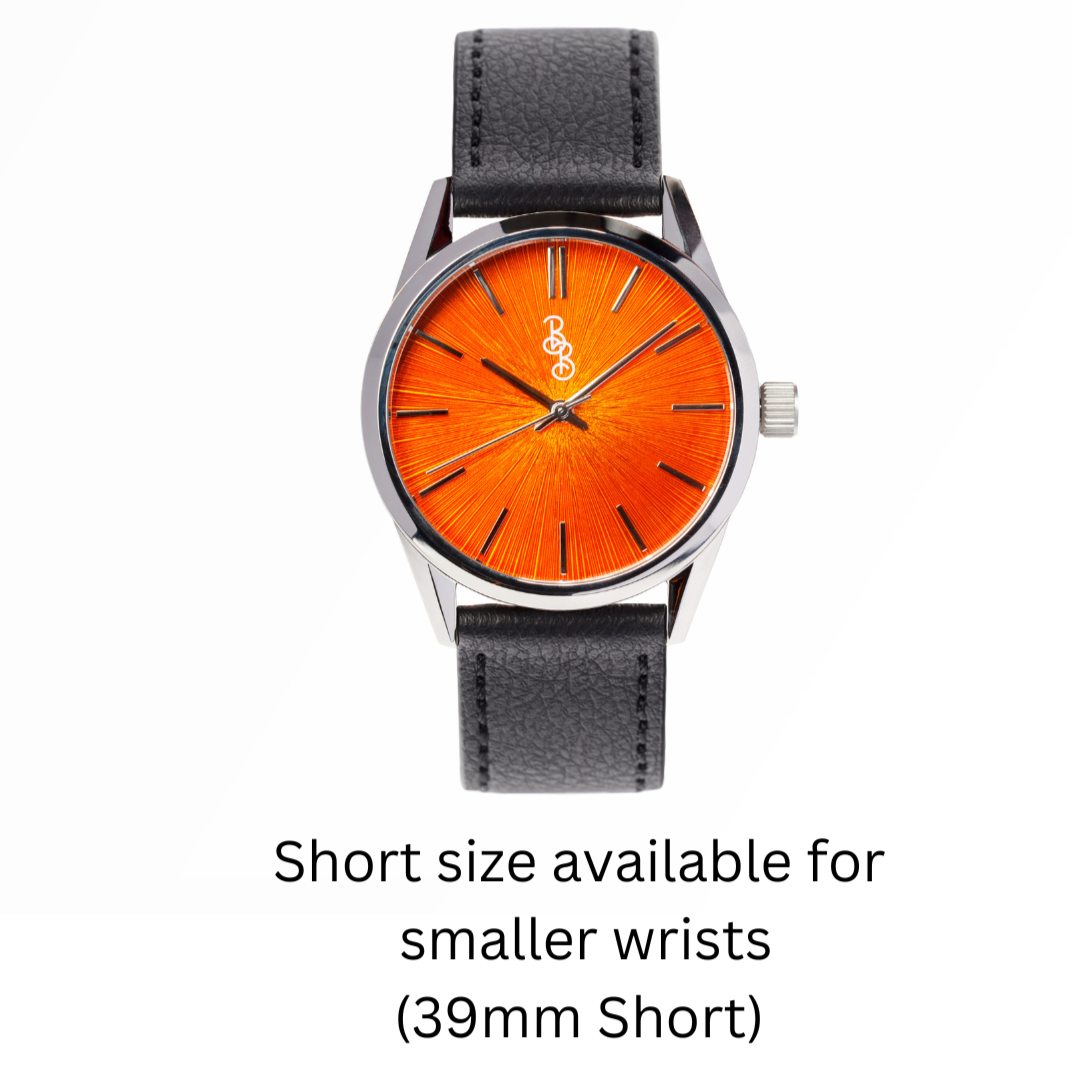 Orange Sunburst Watch - The Beyond Boring Watch Company - Flyclothing LLC