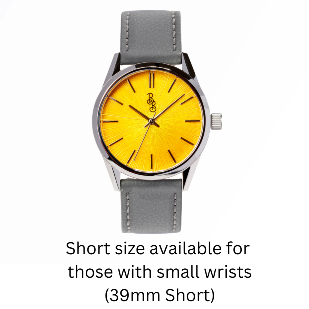 Yellow Sunburst Watch - The Beyond Boring Watch Company - Flyclothing LLC