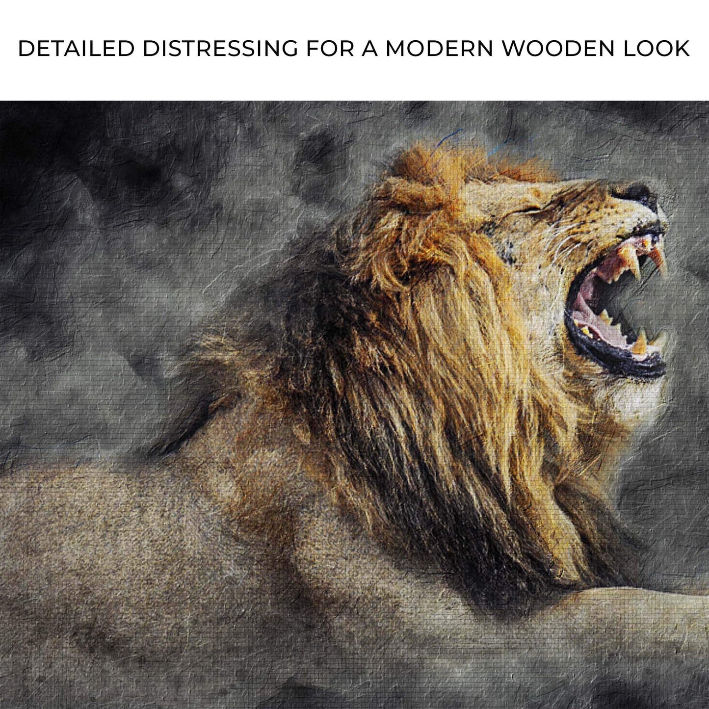 Lion Yawn Painting Canvas Wall Art - Tailored Canvases - Flyclothing LLC