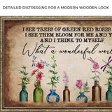 What A Wonderful World Sign X - Tailored Canvases - Flyclothing LLC