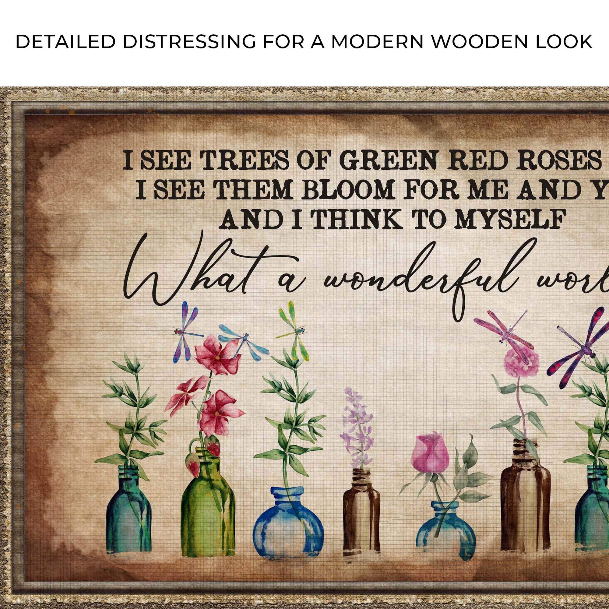 What A Wonderful World Sign X - Tailored Canvases - Flyclothing LLC