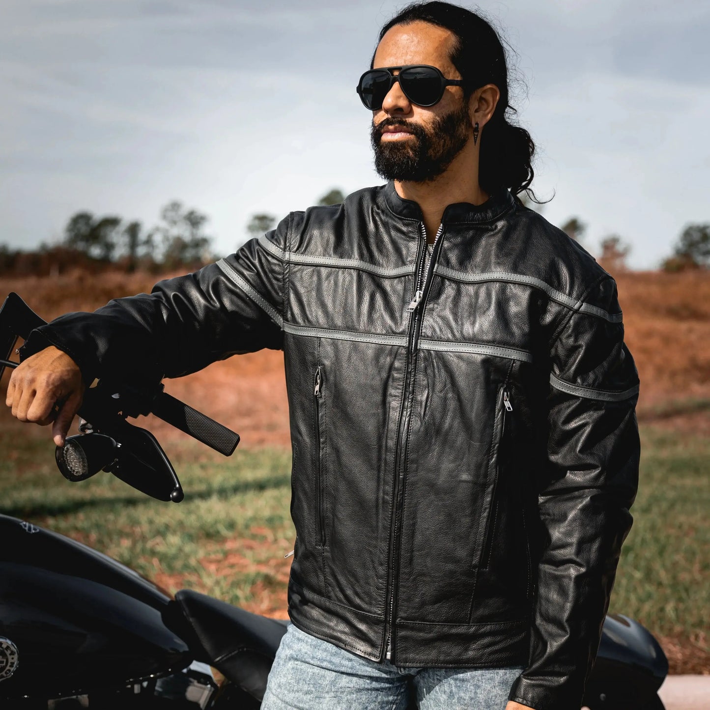 Viper - Men's Premium Leather Motorcycle Jacket - Unik Just for Bikers - Flyclothing LLC