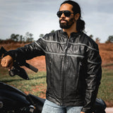 Viper - Men's Premium Leather Motorcycle Jacket - Unik Just for Bikers - Flyclothing LLC