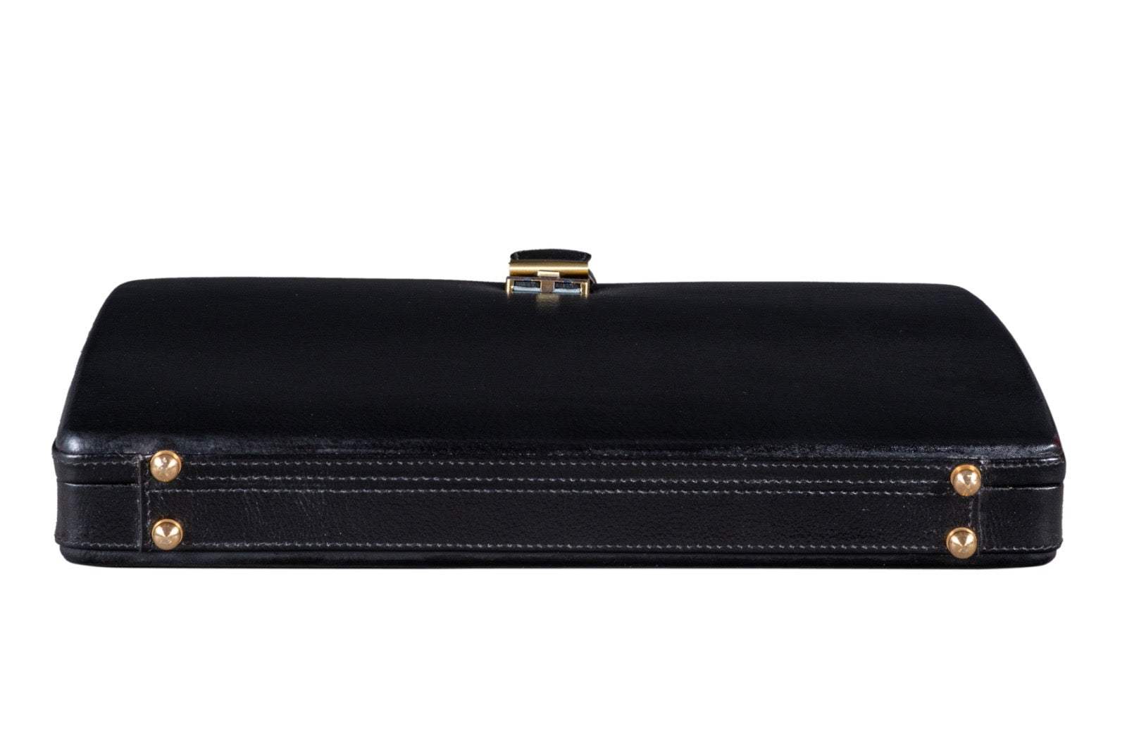 Leather Executive Men's Leather Attache Briefcase - Black - Classy Leather Bags - Flyclothing LLC