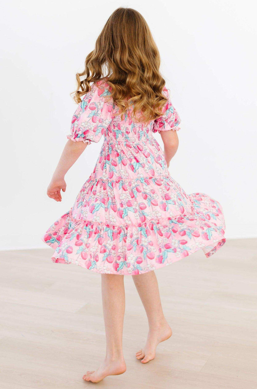 SALE Strawberry Shortcake Smocked Ruffle Dress - Mila & Rose ® - Flyclothing LLC