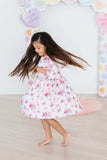 Gingham Bows 3/4 Sleeve Ruffle Twirl Dress - Mila & Rose ® - Flyclothing LLC