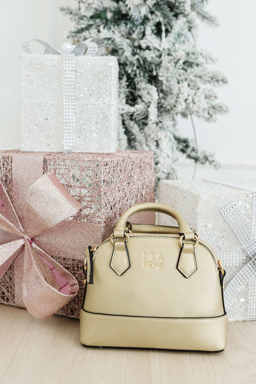 Gold Metallic Girl's Crossbody Purse - Mila & Rose ® - Flyclothing LLC
