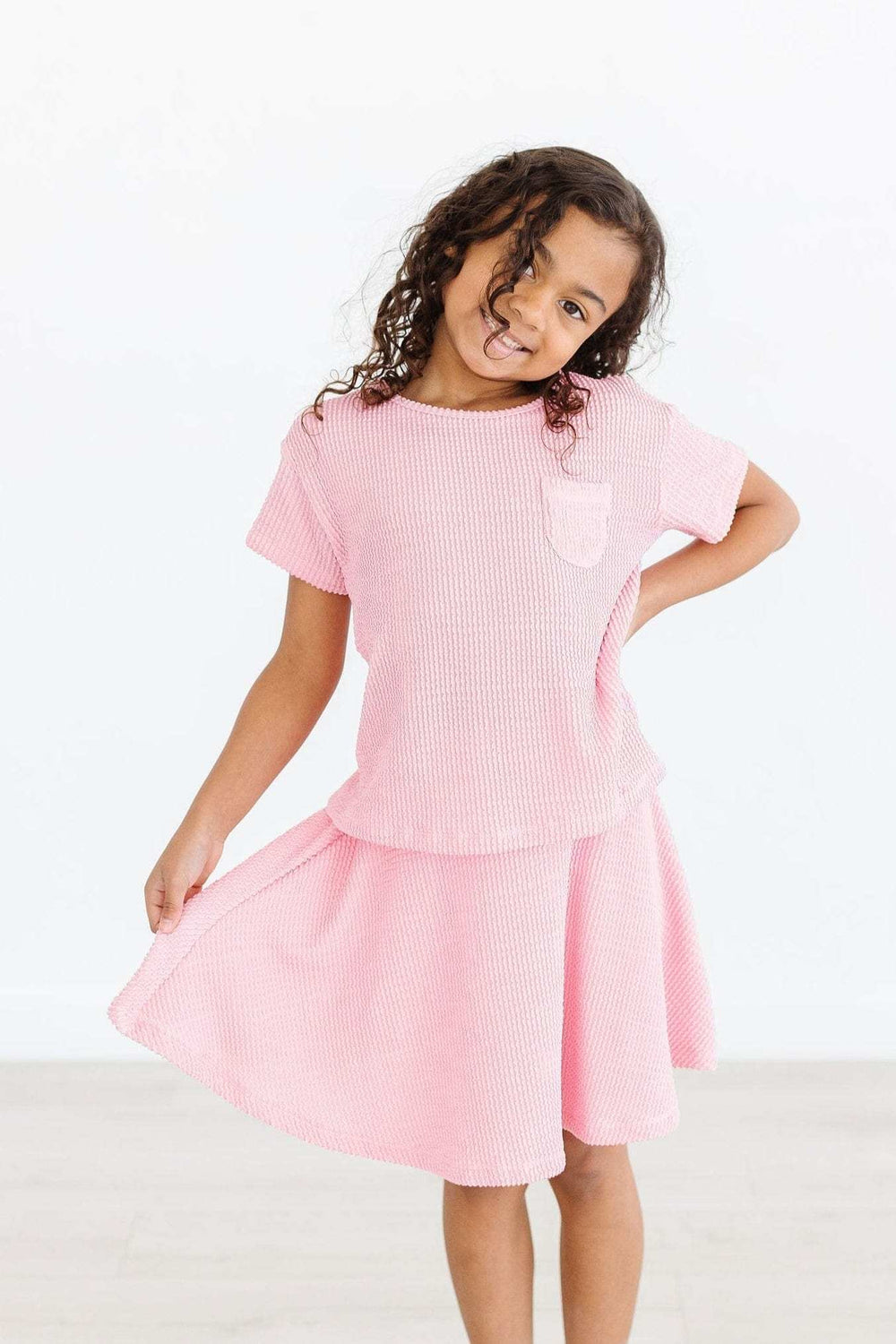 Bubblegum Pink Scrunchy Twirl Skort - Mila & Rose ® - Flyclothing LLC