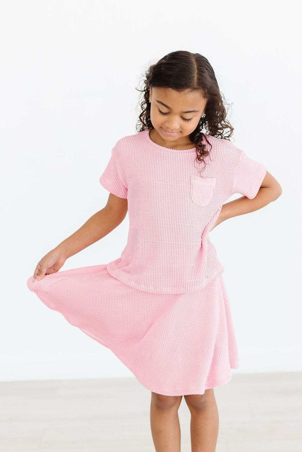 Bubblegum Pink Scrunchy Pocket Tee - Mila & Rose ® - Flyclothing LLC