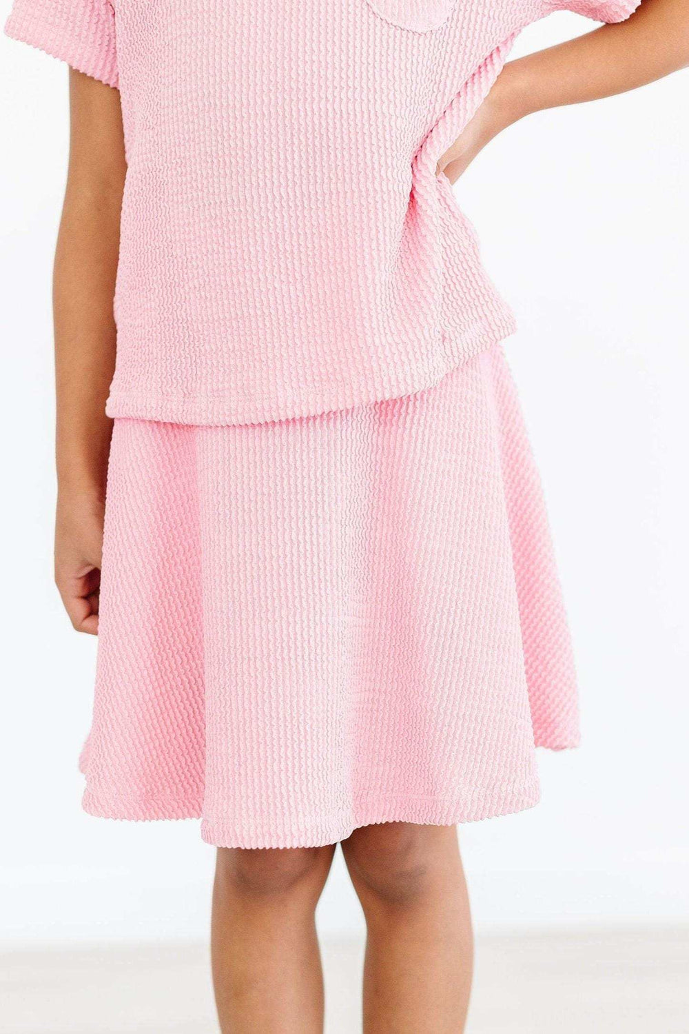 Bubblegum Pink Scrunchy Twirl Skort - Mila & Rose ® - Flyclothing LLC