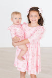 Howdy 3/4 Sleeve Ruffle Twirl Dress - Mila & Rose ®