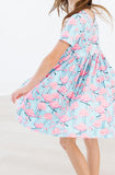 Pretty in Pink Flamingos S/S Pocket Twirl Dress - Mila & Rose ®