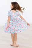 Pretty in Pink Flamingos S/S Pocket Twirl Dress - Mila & Rose ®
