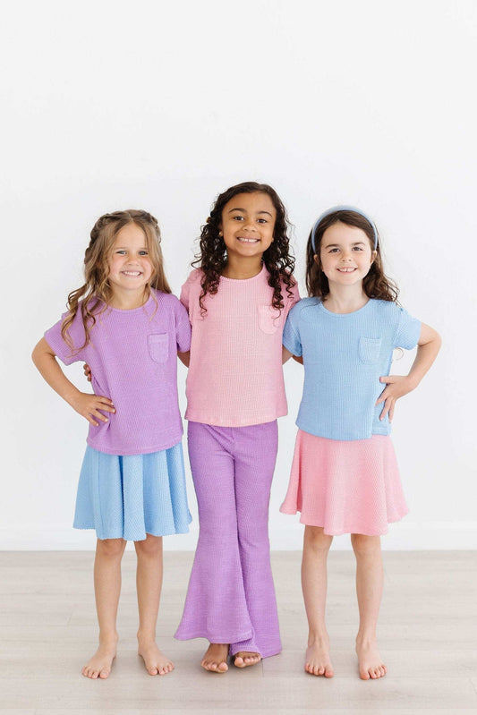 Bubblegum Pink Scrunchy Pocket Tee - Mila & Rose ® - Flyclothing LLC