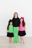 Neon Pink Scrunchy Pocket Tee - Mila & Rose ®