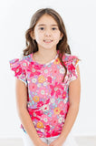 Hawaiian Floral S/S Ruffle Tee - Mila & Rose ®