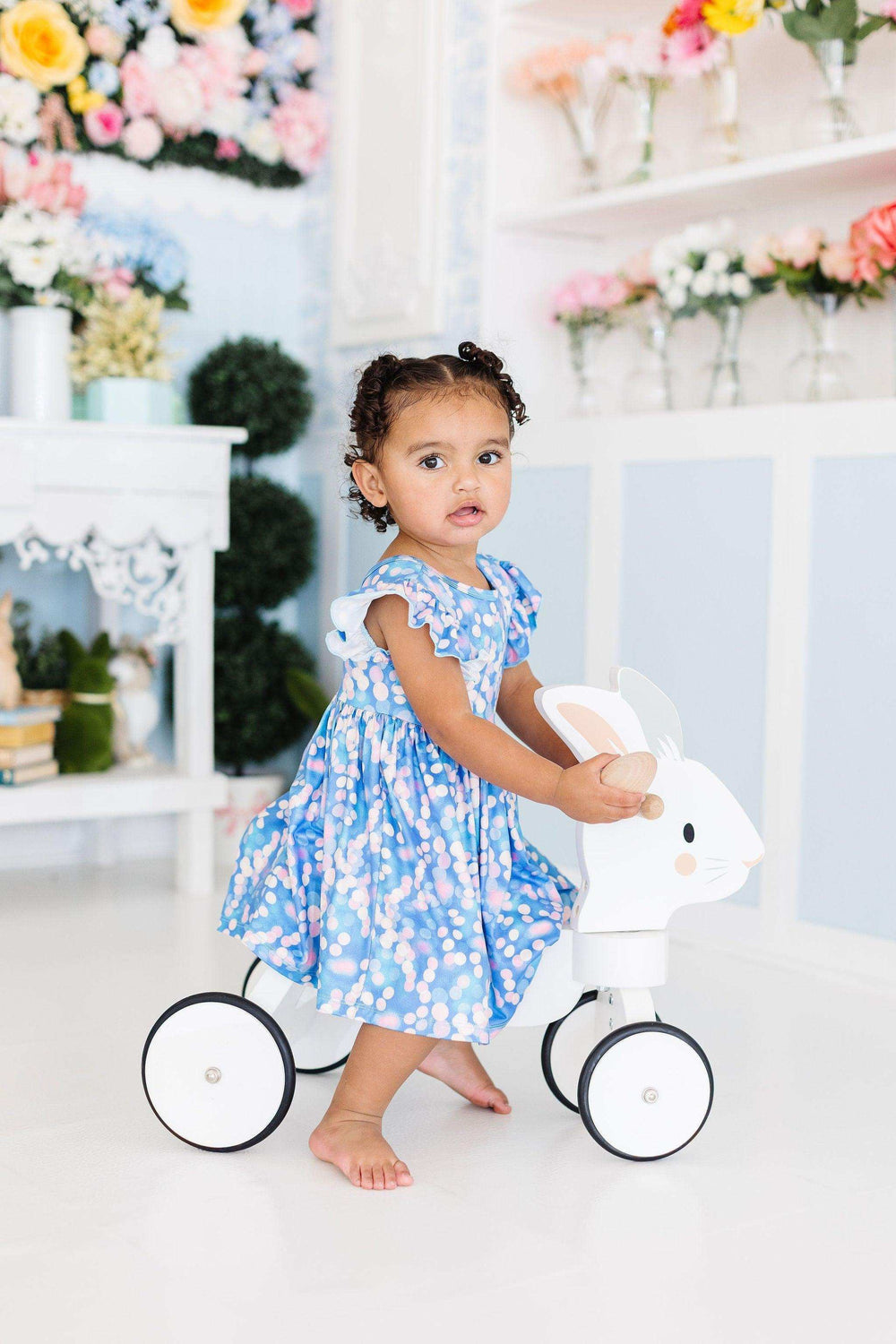 Shimmer & Shine Flutter Sleeve Twirl Dress - Mila & Rose ® - Flyclothing LLC