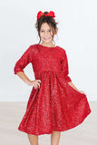 SALE Red Sequin Dress - Mila & Rose ® - Flyclothing LLC