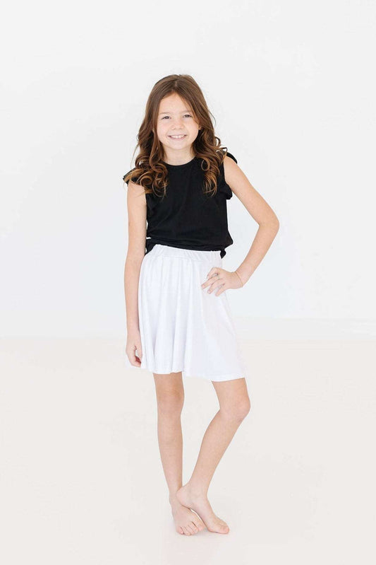 Black S/S Ruffle Tee - Mila & Rose ® - Flyclothing LLC