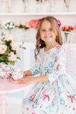Wonderland 3/4 Sleeve Pocket Twirl Dress