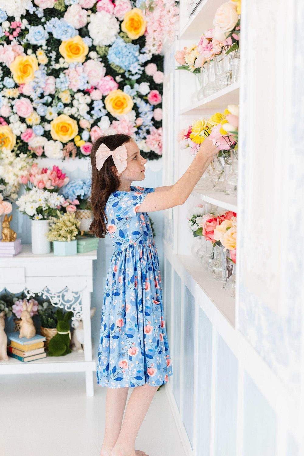 Country Blooms S/S Pocket Twirl Dress - Mila & Rose ® - Flyclothing LLC