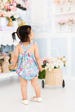 Preppy Floral Ruffle Cross Back Romper - Mila & Rose ®