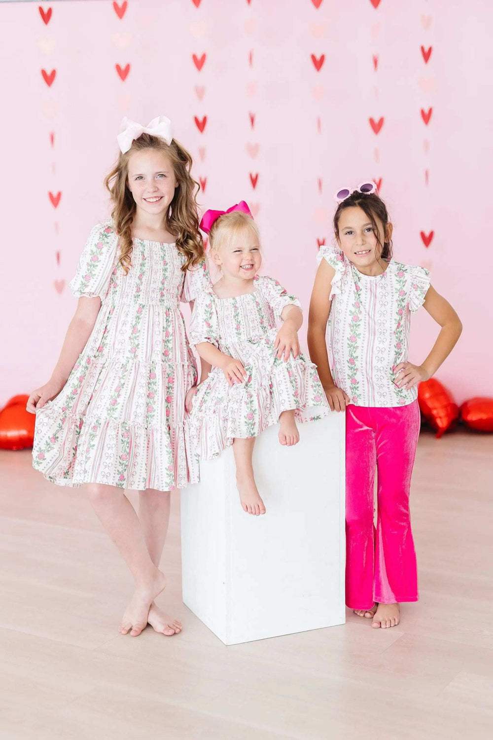Rosebud Bows Smocked Ruffle Dress - Mila & Rose ® - Flyclothing LLC