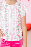 Rosebud Bows S/S Ruffle Tee - Mila & Rose ®