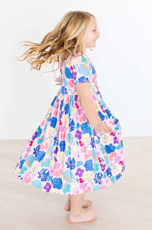Dahlia Dreams S/S Pocket Twirl Dress - Mila & Rose ® - Flyclothing LLC