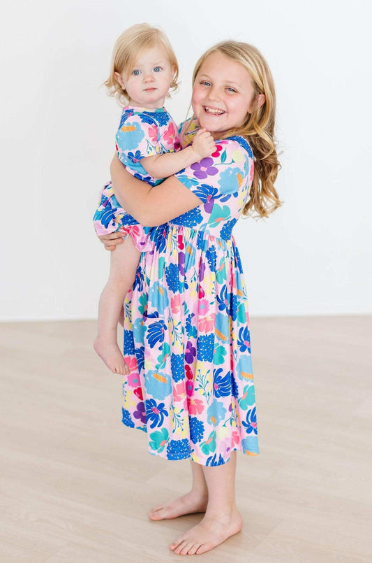 Dahlia Dreams S/S Pocket Twirl Dress - Mila & Rose ® - Flyclothing LLC