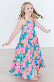 Luau Floral Ruffle Maxi Dress - Mila & Rose ®