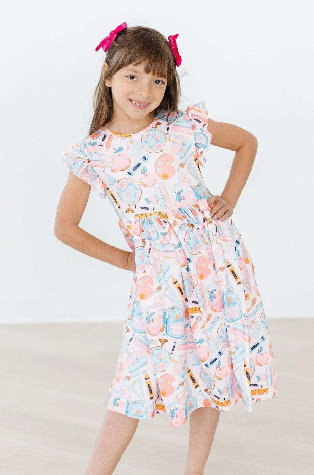 Class Act Flutter Sleeve Twirl Dress - Mila & Rose ® - Flyclothing LLC