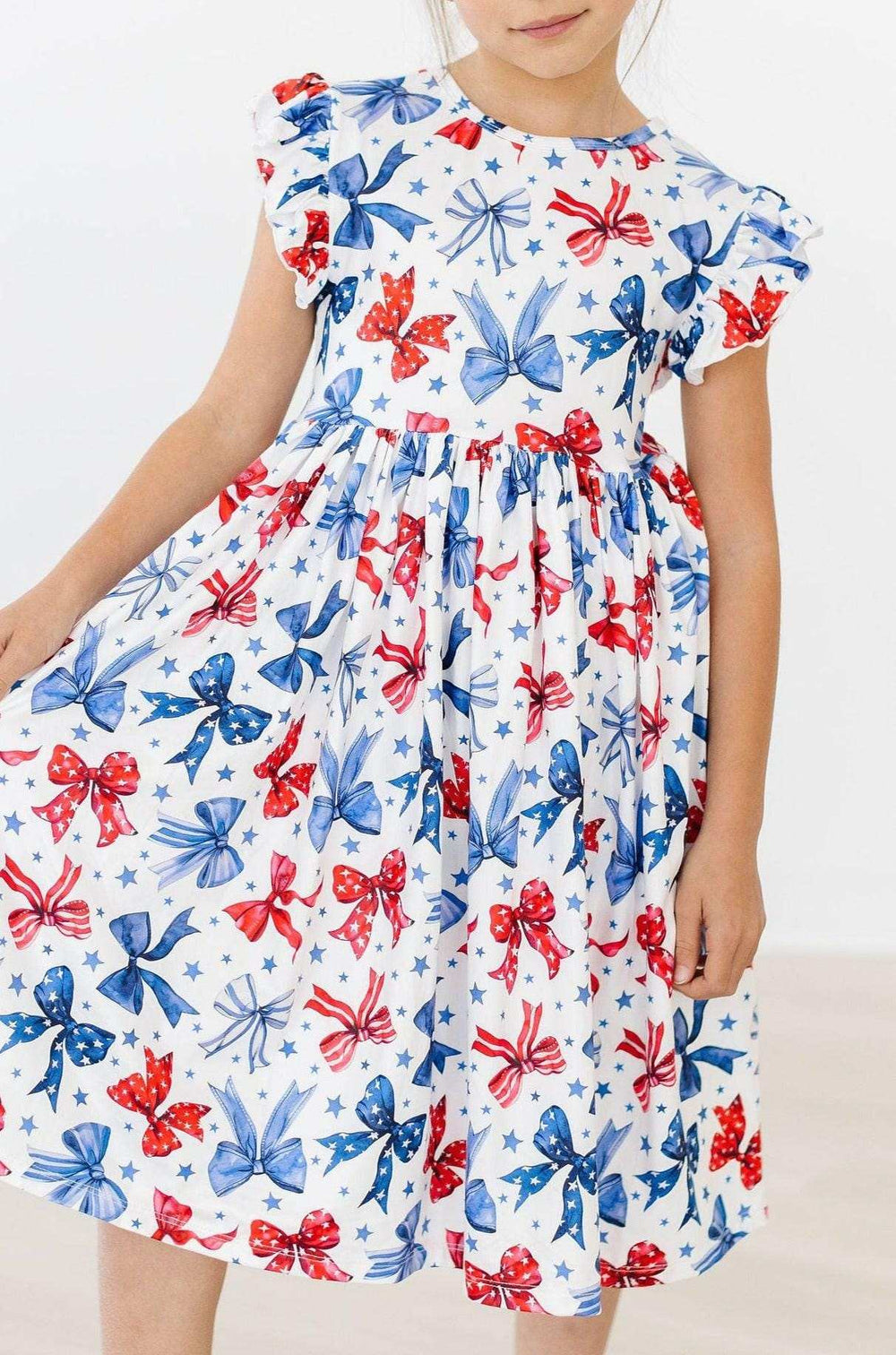 Born to Sparkle Flutter Sleeve Twirl Dress - Mila & Rose ® - Flyclothing LLC