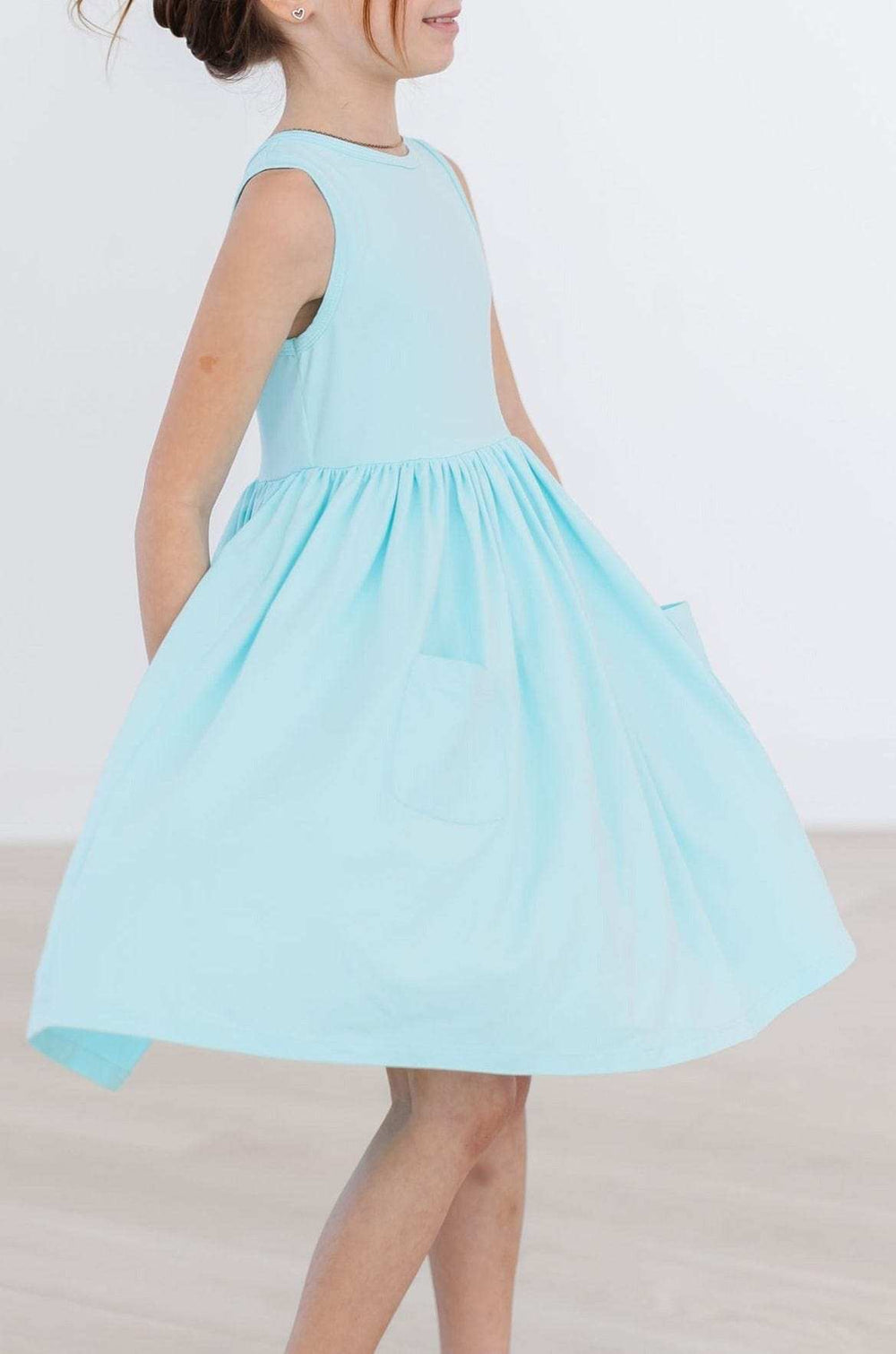 Aqua Tank Pocket Twirl Dress - Mila & Rose ® - Flyclothing LLC