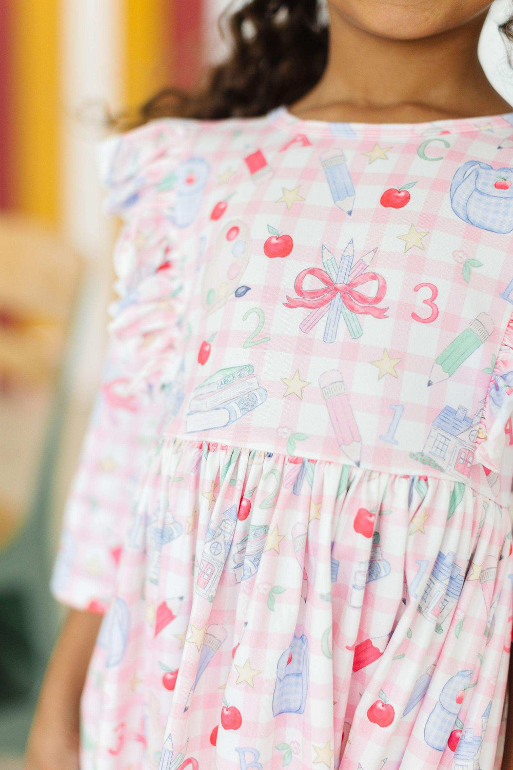 School Days 3/4 Ruffle Twirl Dress - Mila & Rose ® - Flyclothing LLC