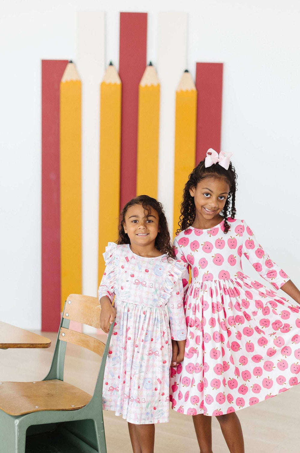 School Days 3/4 Ruffle Twirl Dress - Mila & Rose ® - Flyclothing LLC