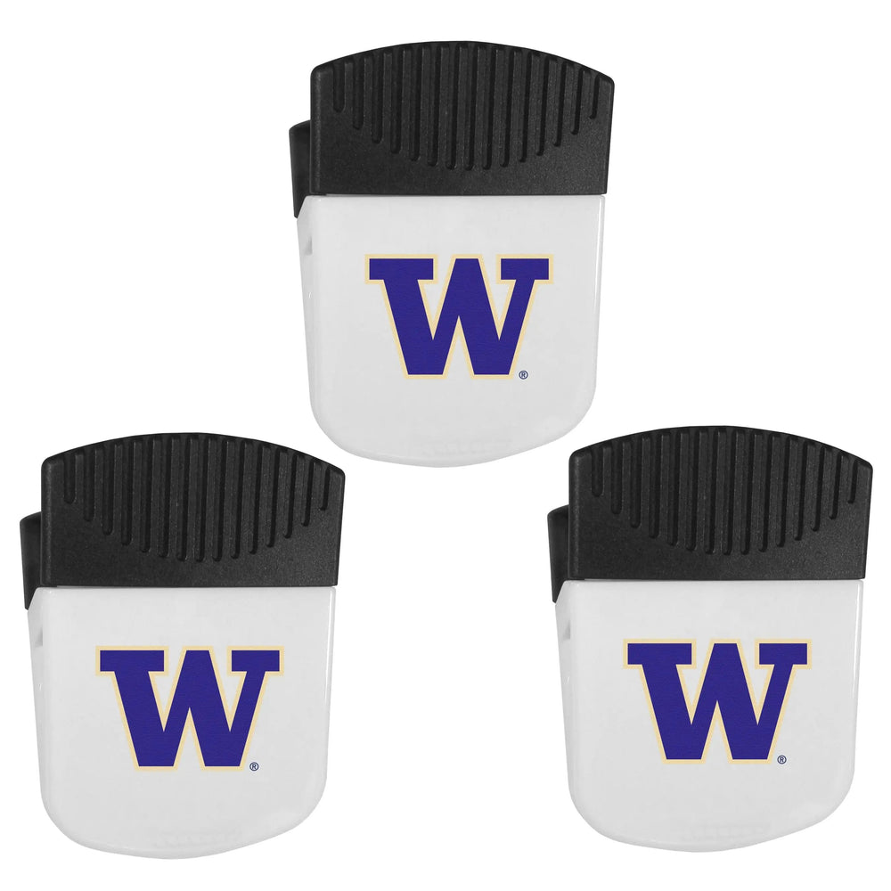 Washington Huskies Chip Clip Magnets, 3pk - Washington Huskies