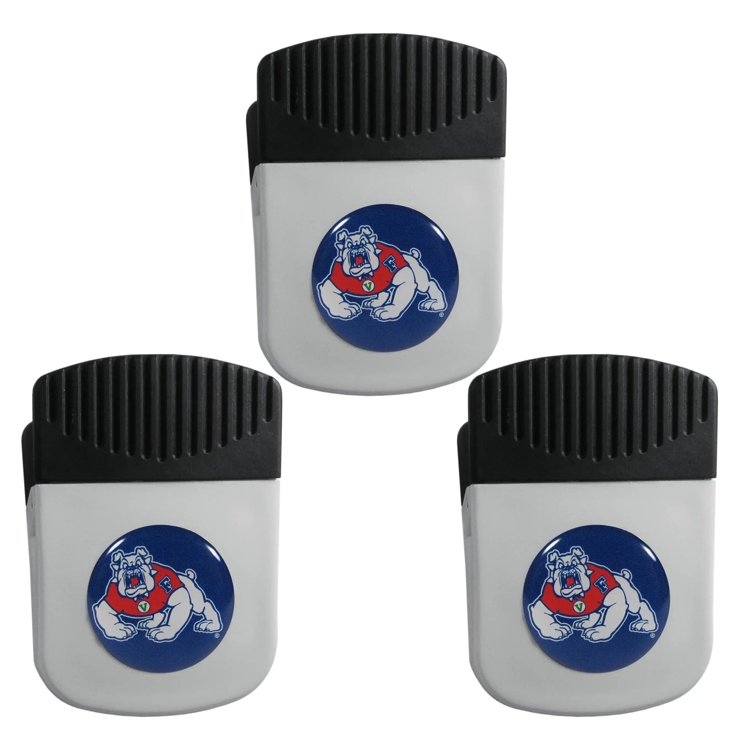 Fresno St. Bulldogs Chip Clip Magnet with Bottle Opener, 3pk - Fresno St. Bulldogs - Flyclothing LLC