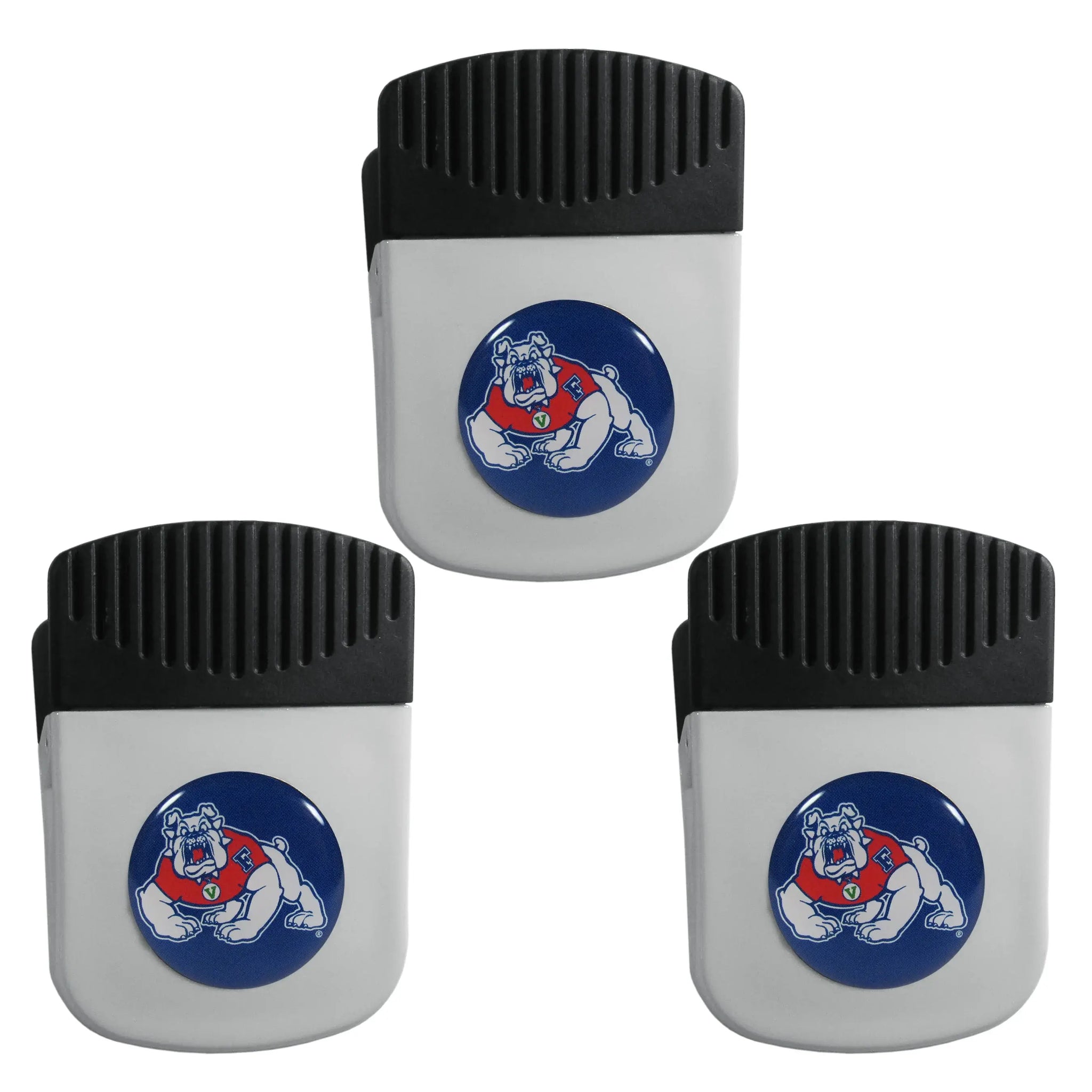 Fresno St. Bulldogs Chip Clip Magnet with Bottle Opener, 3pk - Fresno St. Bulldogs - Flyclothing LLC
