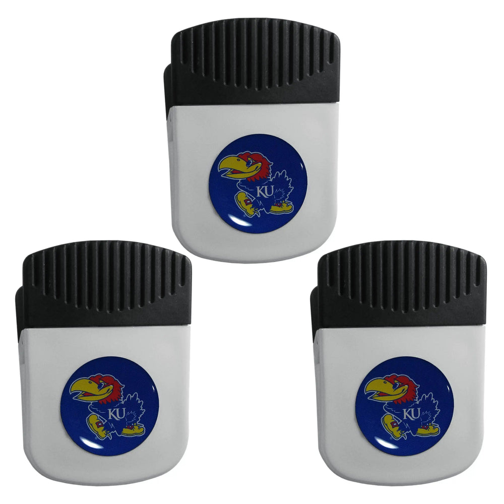Kansas Jayhawks Chip Clip Magnet with Bottle Opener, 3pk - Kansas Jayhawks