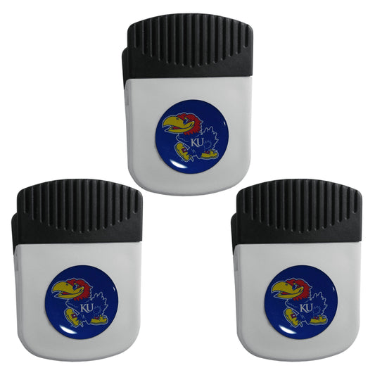 Kansas Jayhawks Chip Clip Magnet with Bottle Opener, 3pk - Kansas Jayhawks