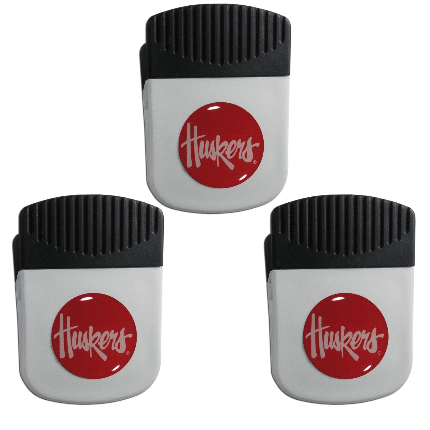 Nebraska Cornhuskers Chip Clip Magnet with Bottle Opener, 3pk - Nebraska Cornhuskers - Flyclothing LLC